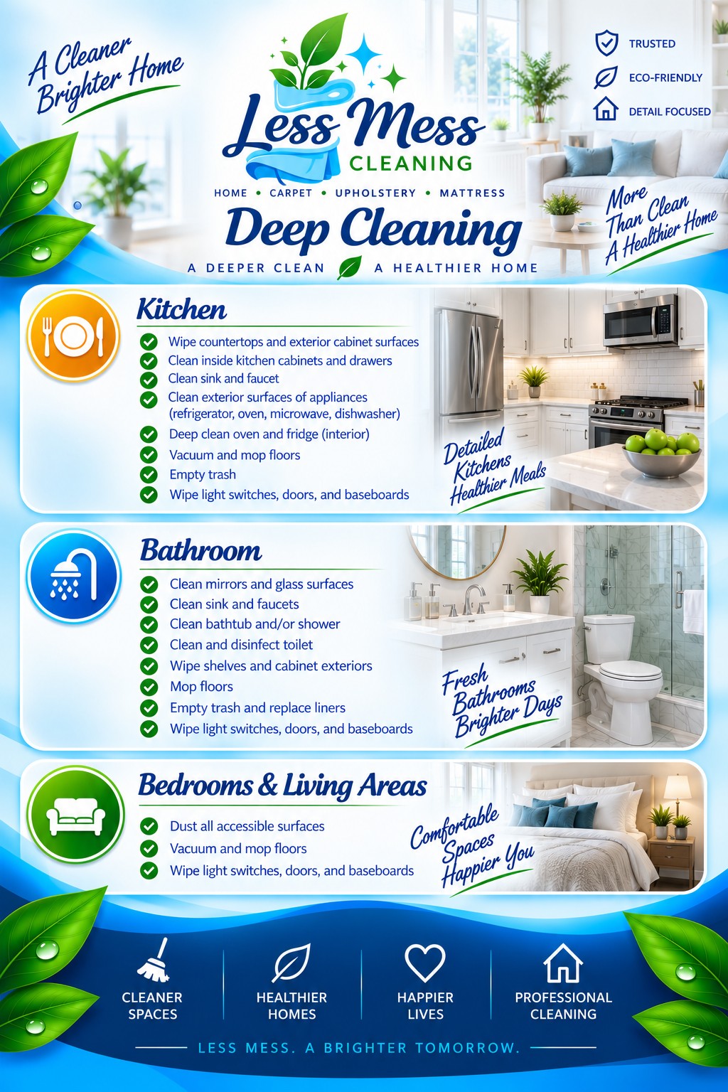 Deep Cleaning checklist