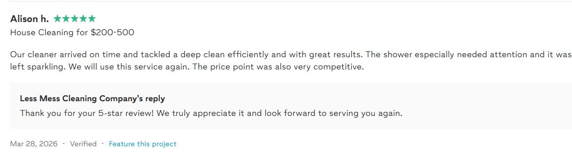 Alison H. Thumbtack review