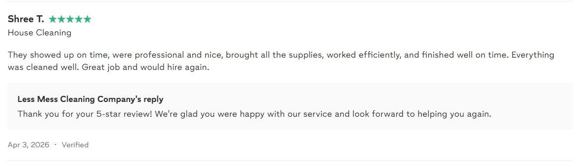 Shree T. Thumbtack review