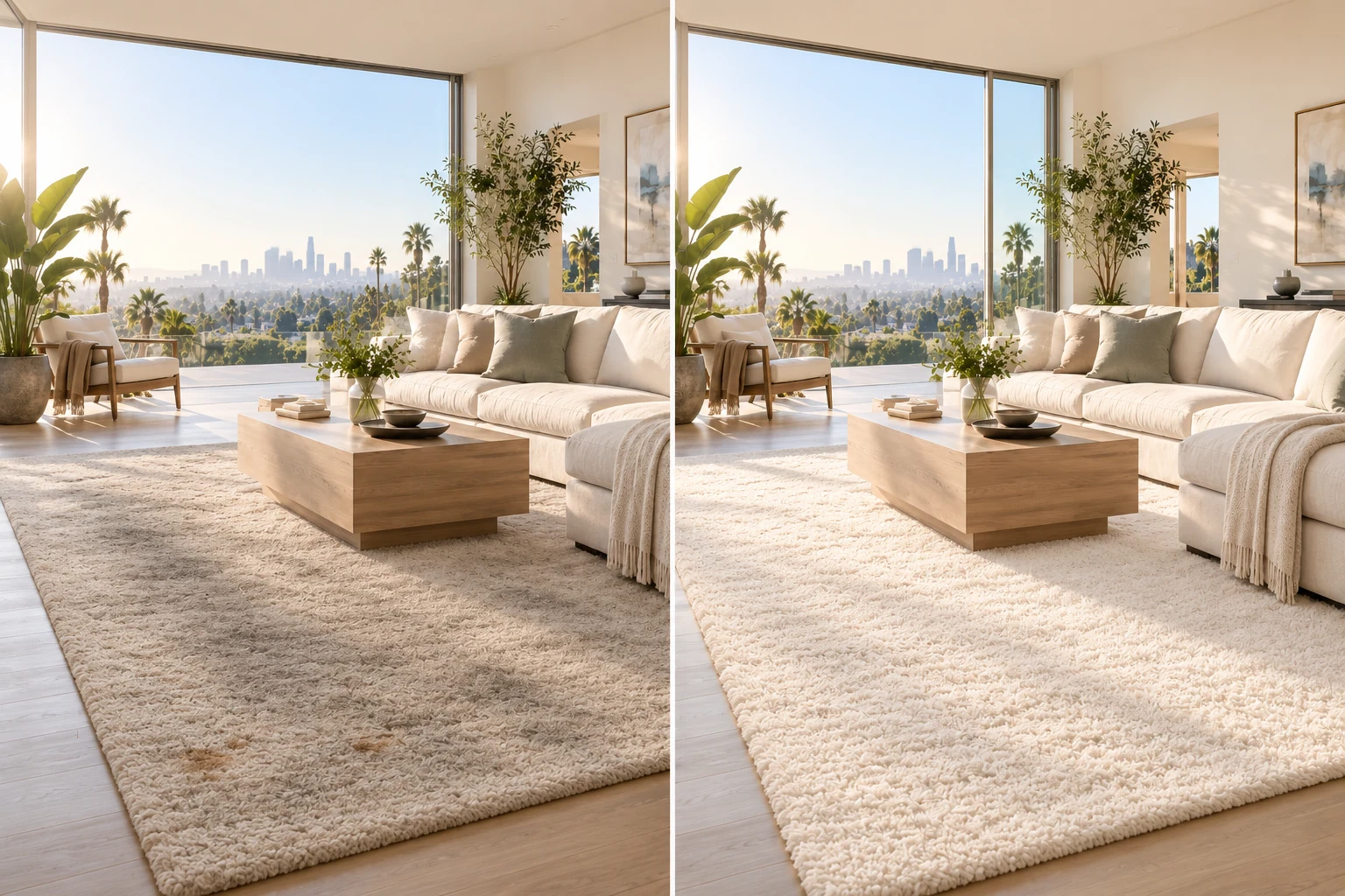 Carpet cleaning before and after