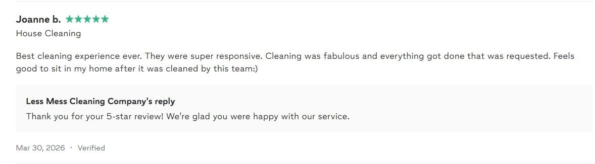 Thumbtack review from Joanne