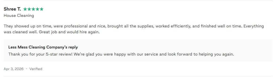 Thumbtack review from Shree